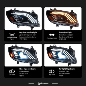 ชุดไฟหน้า Mercedes-Benz Sprinter 12V สไตล์ <span class=keywords><strong>Maybach</strong></span> LED แบบสองเลนส์ พร้อมไฟเดย์ไลท์แบบสามชั้น 55W - Product Image 3