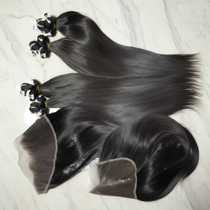Fasci di Capelli Umani Vergini Indiani 100% Naturali all'Ingrosso - Product Image 1