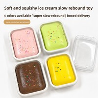 Scatola Regalo Torta Gelato Realistica in PU, Giocattolo Antistress a Lenta Risalita, Squishy per Decompressione, Novità per Ragazzi e Ragazze dai 14 Anni in su