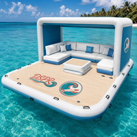 Plateforme flottante gonflable portable avec surface EVA et pont pneumatique Drop Stitch pour yachts, lacs et océans