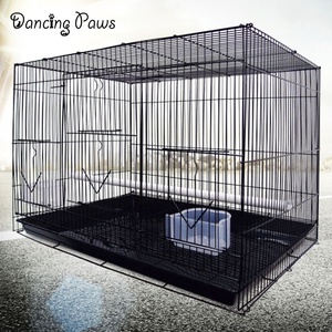 Jaula Grande para Aves Dancing Paws Jaula Cuadrada Plegable de Alambre de Hierro Metálico para Loro con Bandeja 60x40x40cm Estilo Simple y Ecológico - Product Image 3