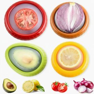 Boîte de conservation des fruits personnalisable, antioxydante, en silicone transparent, récipients alimentaires scellés, boîte de rangement réutilisable pour réfrigérateur - Product Image 1