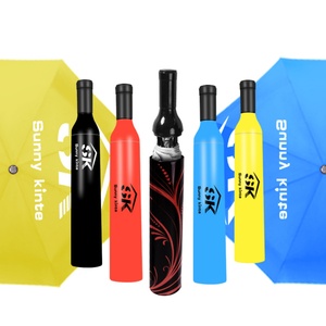 21-Inch Premium Manual Five-Folding Wine Bottle <b>Umbrella</b> Stainless Steel Ribs 8K Fabric Modern Design Portable Travel Custom - Product Image 6