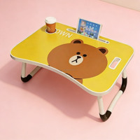 Bureau d'ordinateur pliable en bois avec pieds en W et structure métallique – Écologique, réglable, portable, avec rangement, durable pour dortoir et étude à domicile