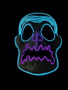 Dasheng Anónimo Máscara Fiesta Parpadeante Mascarada Halloween Pascua LED Glow Rave <span class=keywords><strong>Ghostface</strong></span> Máscara - Product Image 4