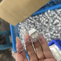 Wholesale Custom Keyboard Fidget Keychain Stress Relief Toy DIY Keycap Clicker Switch Button Keyring