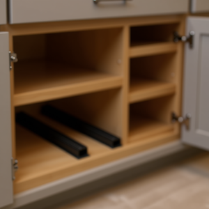 Rieles para cajones bajo encimera de 32 pulgadas, capacidad de carga de 260 lb, de acero industrial para cajones de gabinetes - Product Image 2