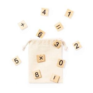Jeu de calcul mathématique en bois écologique et portable pour enfants et adultes, coffret cadeau promotionnel dans un sac en coton - Product Image 3