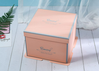 Logo personnalisé haute qualité cadeau gâteau dessert boîte paquets impression carton papier emballage anniversaire mariage gâteau boîte avec ruban
