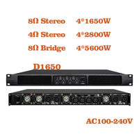 Amplificateur Paulkitson D41650, amplificateur de puissance audio professionnel de classe D, 4x1650W, équipement audio, amplificateur de puissance