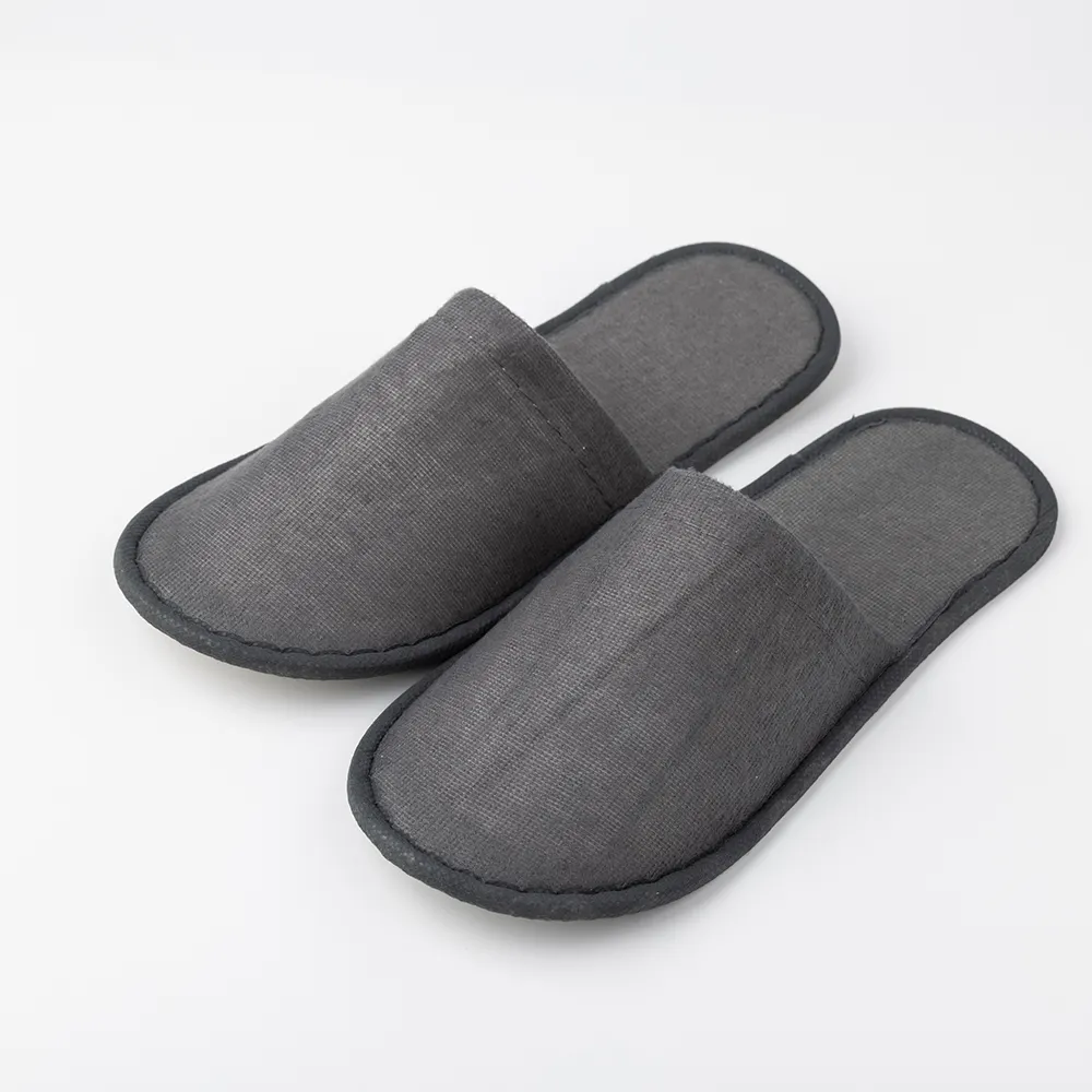 Hot Selling Luxury Customized Logo Soft Disposable Hotel Travel Gray Slipper Manufacturing Machine