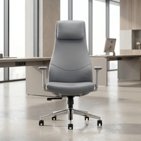 Chaise de bureau de direction ergonomique moderne à dossier haut KMJ, confortable, en cuir, réglable en hauteur, chaise de bureau informatique