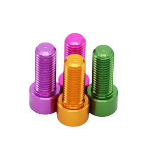Tornillos de Aluminio y Titanio Anodizados Personalizados 7075 6061 M2 M3 M4 M5 M6, Métricos, Coloridos, DIN912, con Cabeza Hexagonal - Product Image 4