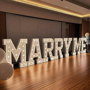 Lettere Luminose LED Personalizzate da 3-4 Piedi per Matrimoni, Decorazione Gigante per 'Sposami' in 3D - Product Image 2