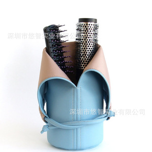 Leather <b>Makeup</b> Brush Drawstring Bag, Portable Creative <b>Storage</b> Bag with Straps, Professional <b>Makeup</b> Tool <b>Storage</b> Bag - Product Image 4
