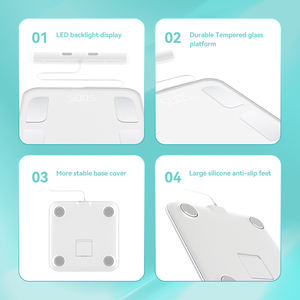 Báscula Corporal Electrónica Inteligente con Ocho Electrodos, Análisis Completo de Grasa Corporal y IMC, con Batería Integrada, para Baño y Hogar - Product Image 3