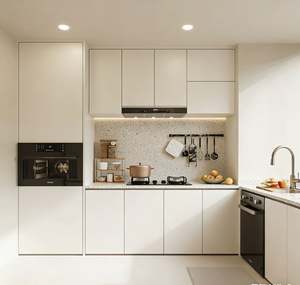 BALOM Armoires de cuisine en bois massif personnalisées, meubles de cuisine en chêne de luxe avec charnières à fermeture, armoires de cuisine pour cuisines - Product Image 6