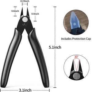 YouQi coupe-fil de précision coupe-cravate à glissière coupe-affleurant pinces petites pinces coupantes latérales <span class=keywords><strong>pour</strong></span> modè<span class=keywords><strong>les</strong></span> en plastique d'impression 3d - Product Image 3
