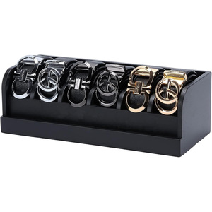 Tre hiện đại khóa vành đai hiển thị đứng 6 lưới tiết kiệm không gian tổ chức giá người đàn ông của phụ nữ thắt lưng tủ quần áo ngăn kéo hộp lưu trữ - Product Image 1