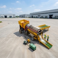 Trommel à or sur mesure 50Tph 4 tonnes, équipement compact d'extraction aurifère pour le traitement de l'or alluvionnaire à petite échelle