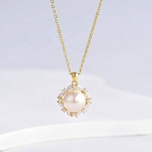 Collar de plata de ley 925 chapado en oro, estilo barroco, con perlas vintage, minimalista, de lujo, para mujer, precio de fábrica. - Product Image 2