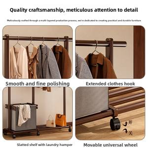 <span class=keywords><strong>Perchero</strong></span> <span class=keywords><strong>de</strong></span> Bambú <span class=keywords><strong>de</strong></span> Diseño Simple para Entrada, <span class=keywords><strong>Perchero</strong></span> Multifuncional <span class=keywords><strong>de</strong></span> <span class=keywords><strong>Pie</strong></span> para Ropa, Ideal para Apartamentos - Product Image 4