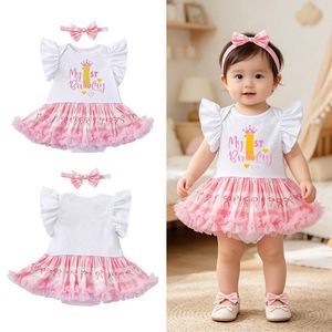 Conjunto <span class=keywords><strong>de</strong></span> ropa a juego para niña <span class=keywords><strong>de</strong></span> 1er cumpleaños, vestido con volantes y diadema con lazo para sesión <span class=keywords><strong>de</strong></span> fotos <span class=keywords><strong>de</strong></span> fiesta <span class=keywords><strong>de</strong></span> cumpleaños para niños pequeños - Product Image 1