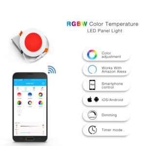 ETL 6 Inch <strong>LED</strong> RGB Smart Slim Recessed Downlight WiFi APP <strong>Control</strong> Changeable White 2700K - 5000K Canless <strong>Lighting</strong>