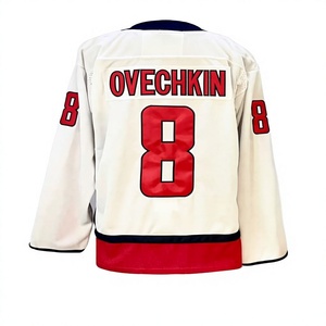 <b>Men's</b> Stitched Breathable Hockey Jerseys 43 <b>Tom</b> for 8 Alexander Ovechkin 100% Polyester V-neck - Product Image 3