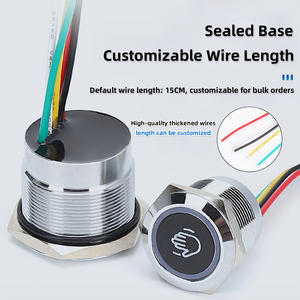 Botón de Control de Acceso Táctil Integrado con Indicador Luminoso de Doble Color Metálico Inteligente a Prueba de Agua IP67 con Inducción Infrarroja - Product Image 3