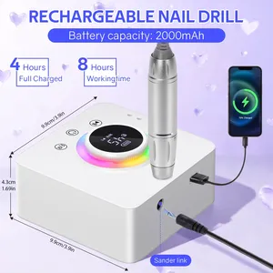 Machine à ongles électrique professionnelle 45000 tr/min, lime à ongles portable pour salon, outil de manucure à faible bruit - Product Image 4