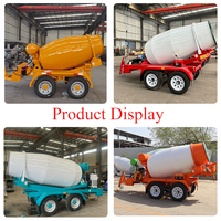 Trailer Mixer Semen 2 As Roda, Truk Pengaduk Beton Hidrolik, Drum Mixer Semen Beton Portabel untuk Dijual