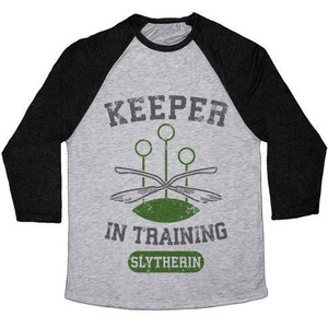 Maglietta da baseball unisex Tri-Blend di Keeper in Training (Slytherin) - Product Image 4