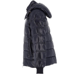 Chaqueta acolchada personalizada para hombre, abrigo grueso de poliéster con burbujas, cortavientos de invierno con estampado de cuero, chaqueta en blanco del fabricante - Product Image 4