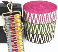 38MM Coloré Zig Zag Ethrique Coton Jacquard Ruban Sangle pour Vêtements Sac À Dos Décoratif DIY Accessoires De Couture
