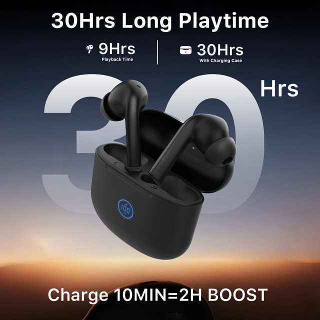 High Quality Newly ENC Clear Calls Deep Bass TWS 6.0 True Wireless Earbuds Earphone with Wireless Charging Function