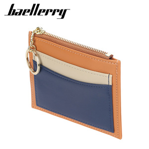 กระเป๋าใส่บัตรผู้หญิง Baellerry หนัง PU กระเป๋าใส่เหรียญแบบมีซิป ขนาดเล็กบาง ใส่บัตรเครดิต ใช้ได้ทุกวัน - Product Image 1