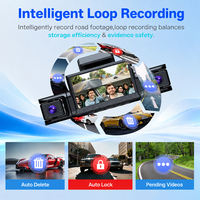 JMC 4G LTE 4CH DVR de flotte 2K+1080P ADAS GPS avec visionnage en direct à distance, caméra de recul avant et arrière 4 pouces pour voiture