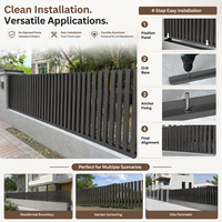 Clôture en aluminium à lames verticales sur mesure pour l'extérieur, clôture en aluminium pour la protection de la vie privée, décoration de la cour de villa