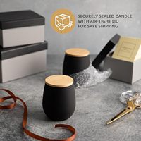 Récipients à bougies en verre vides de luxe de qualité supérieure 9oz 10oz 11oz Pot à bougie blanc mat avec couvercle en bois