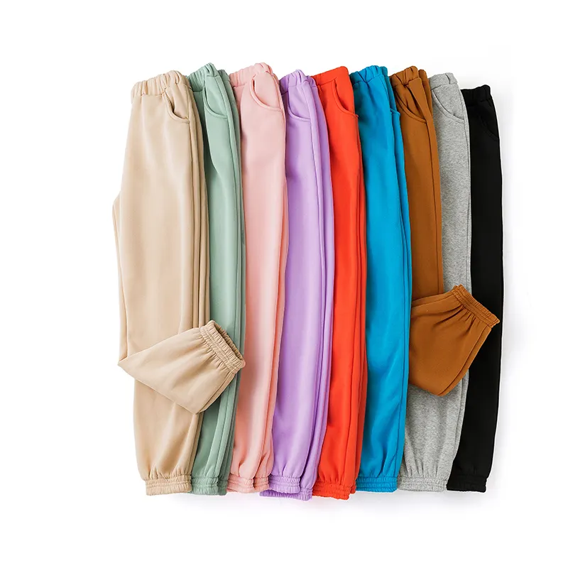 Wholesale Women Clothes 2021 Two Piece Pant Sets Tracksuit Set Loose Casual Sweatsuit Solid Color Sportswear Jogger Set