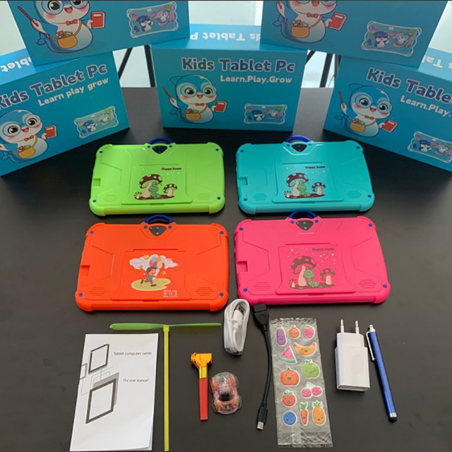 New Wholesale Custom 7-Inch Kids Tablet 4GB RAM 1280x800 Resolution Quad Core Android 8 1.5GHz USB Type-C School Educational Eye