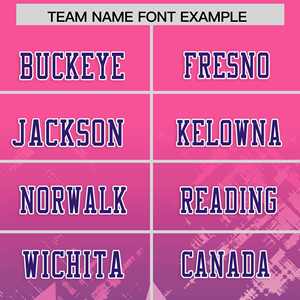 Maillot de football américain personnalisé rose et violet avec dégradé d'étoiles - Product Image 3