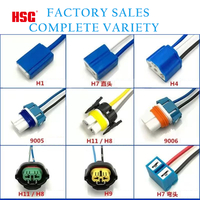 Adaptateur de douille pour ampoule halogène H1 H3 H4 H7 H11 HB3 HB4, prise d'alimentation, connecteur de câblage