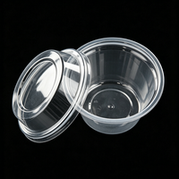 Boîte blister sur mesure avec couvercle en plastique rond en forme de dôme, récipient transparent assorti pour yaourt, pouding, dessert