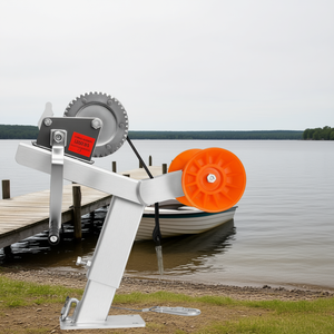 Châssis de remorque pour bateau avec support de treuil, rouleaux, 2 sangles de 25 pieds et fixation à boulon en U pour bateaux et remorques de bateaux - Product Image 2