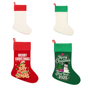 Calza di Natale in peluche a forma di renna di Babbo Natale, con bordo in pelliccia sintetica, sacco magico per bambini, da appendere al caminetto, per regali, 24 pollici, <span class=keywords><strong>rosso</strong></span> - Product Image 1