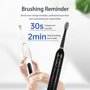 Brosse à dents électrique sonique automatique rechargeable par USB pour adultes, 5 modes, étanche IPX7, poils doux, brosse à dents intelligente - Product Image 2