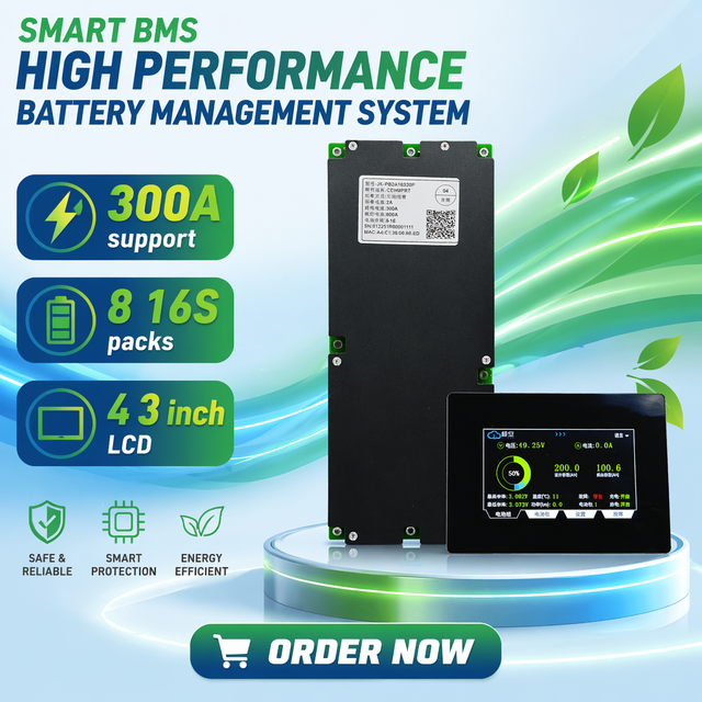 JKBMS Best Seller Top 16S 48V 300A BMS PB1A16S30P LiFePO4 Lithium Battery Management System for Energy Storage