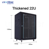 Armoire réseau murale 42U, coffret de serveur 19 pouces, armoire de fibre optique, rack mural informatique avec porte vitrée